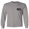 0021. Vintage American Flag United States of America Military us USA Patriotic Style Men's Long Sleeve t Shirt (Light Gray Small) view 2