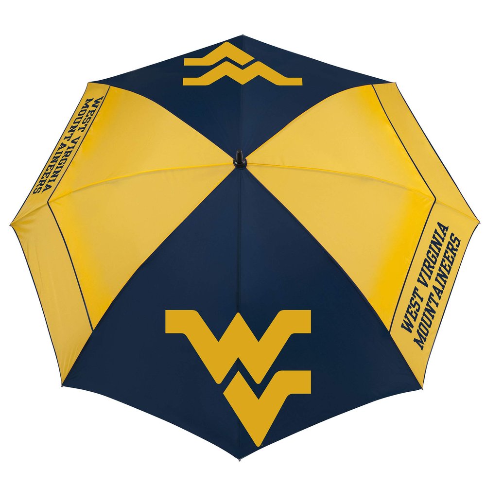 Team Effort NCAA West Virginia Mountaineers 62" Windsheer Lite Golf Umbrella62 Windsheer Lite Golf Umbrella, Multi, NA