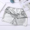 iiniim Girls Metallic High Waist Boy Cut Gymnastic Dance Shorts Cheer Dancing Booty Shorts for Sports or Performance Silver 10 view 4