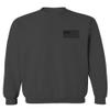 0021. Vintage American Flag United States of America Military us USA Patriotic Style Men's Crewneck Sweatshirt (Characol Small) Charcoal view 2