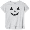 Crazy 8 Baby Girl's Short Sleeve Curve Hem Graphic Tee Shirt, Heather Grey Jack White o Lantern, 6-12 mo view 1