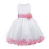 Agoky Kids Girls Petals Wedding Bridesmaid Formal Pageant Floral Tulle Flower Dress Pink 5 view 1
