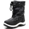 Apakowa New Kids Boys Cold Weather Snow Boots (Toddler/Little Kid) (Color : Grey/black, Size : 7 M US Toddler) view 1