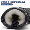 Apakowa New Kids Boys Cold Weather Snow Boots (Toddler/Little Kid) (Color : Grey/black, Size : 7 M US Toddler) view 3