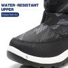 Apakowa New Kids Boys Cold Weather Snow Boots (Toddler/Little Kid) (Color : Grey/black, Size : 7 M US Toddler) view 4