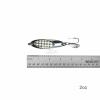 5pcs Fish WOW! 2oz Fishing Kast Spoon with a Treble Hook Fish Chrome Jig Bait Lures Holographic Laser Silver Tape Kast Master Style Champ Spoons view 2
