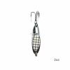 5pcs Fish WOW! 2oz Fishing Kast Spoon with a Treble Hook Fish Chrome Jig Bait Lures Holographic Laser Silver Tape Kast Master Style Champ Spoons view 3