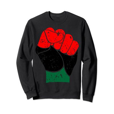 Red Black and Green Black Pride Fist