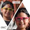 3 Pack Kids Clear Lens Glasses Flowers Black Baby Pink White view 4