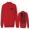 0021. Vintage American Flag United States of America Military us USA Patriotic Style Men's Crewneck Sweatshirt (Red, X-Large)