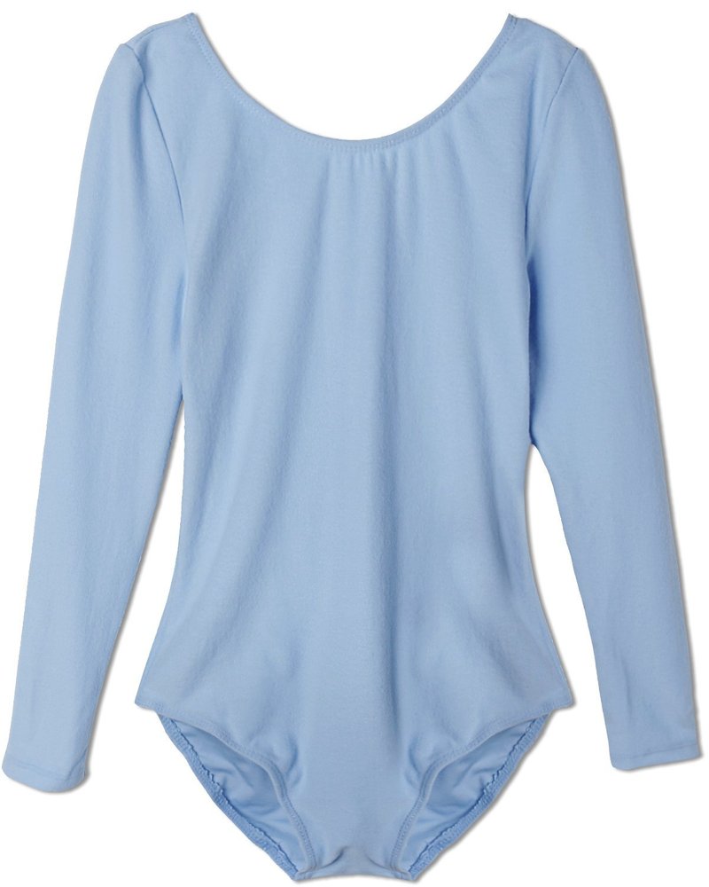 Agoky Kids Girls Long Sleeves Camisole Basic Team Ballet Dance wear Gymnastics GYM Leotard Blue 12