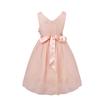 Agoky Kids Flower Girls V-Neck Chiffon Wedding Bridesmaid Dress Birthday Party Ball Gowns Coral Pink 8 view 2