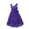 Agoky Kids Flower Girls V-Neck Chiffon Wedding Bridesmaid Dress Birthday Party Ball Gowns Purple 12 view 3