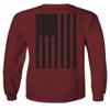 0021. Vintage American Flag United States of America Military us USA Patriotic Style Men's Long Sleeve t Shirt (Maroon Small) view 2