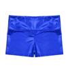 iiniim Girls Metallic High Waist Boy Cut Gymnastic Dance Shorts Cheer Dancing Booty Shorts for Sports or Performance Blue 8 view 3