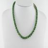 0.3" China Certified Nature Hetian Nephrite Jade Women's Green Round Beads Necklace view 4