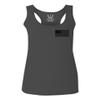 0021. Vintage American Flag United States of America Military us USA Patriotic Style Women's Tank Top Racerback (Characol, Large) view 1