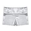 Agoky Kids Girls Metallic Shiny Gymnastics Workout Yoga Dance Sports Shorts Bottoms Silver 6 view 4