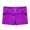 iiniim Girls Metallic High Waist Boy Cut Gymnastic Dance Shorts Cheer Dancing Booty Shorts for Sports or Performance Purple 12 view 3