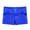 Agoky Kids Girls Metallic Shiny Gymnastics Workout Yoga Dance Sports Shorts Bottoms Blue 6 view 4