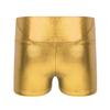 Agoky Kids Girls Metallic Shiny Gymnastics Workout Yoga Dance Sports Shorts Bottoms Gold 14 view 2