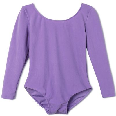 Agoky Kids Girls Long Sleeves Camisole Basic Team Ballet Dance wear Gymnastics GYM Leotard Lavender 6