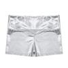 Agoky Kids Girls Metallic Shiny Gymnastics Workout Yoga Dance Sports Shorts Bottoms Silver 14 view 3