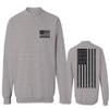 0021. Vintage American Flag United States of America Military us USA Patriotic Style Men's Crewneck Sweatshirt (Light Gray Medium) view 1