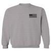 0021. Vintage American Flag United States of America Military us USA Patriotic Style Men's Crewneck Sweatshirt (Light Gray Medium) view 2