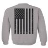 0021. Vintage American Flag United States of America Military us USA Patriotic Style Men's Crewneck Sweatshirt (Light Gray Medium) view 3