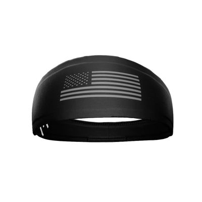 20+ Designs! Unisex Headband/Sweatband. Best for Sports, Fitness, Working Out, Yoga. Tapered Design. (Tactical USA Flag)