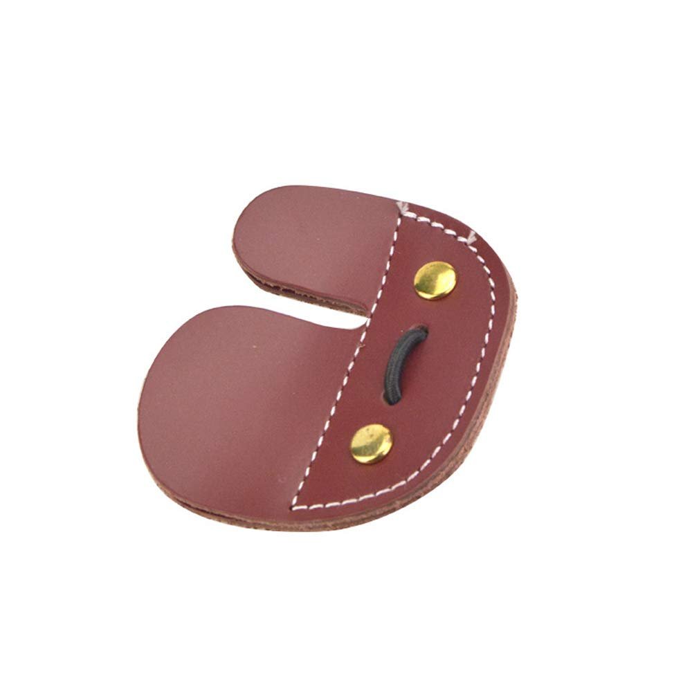 Archery Leather Finger Tab Finger Protector Right Hand Finger Guard for Outdoor Hunting