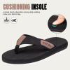 FITORY Men's Flip-Flops, Thongs Sandals Comfort Slippers for Beach Black Size 10 view 2