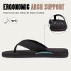 FITORY Men's Flip-Flops, Thongs Sandals Comfort Slippers for Beach Black Size 10 view 3