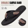 FITORY Men's Flip-Flops, Thongs Sandals Comfort Slippers for Beach Black Size 10 view 4