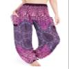 Lannaclothesdesign Harem Pants Women High Waist Bohemian Yoga Pants with Pockets - Boho Hippie Clothes (S, Purple) view 1