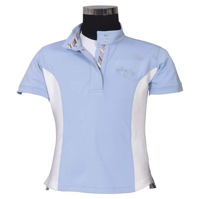 Equine Couture Children's Cara Short Sleeve Show Shirt - KL Baby Blue - X-Large