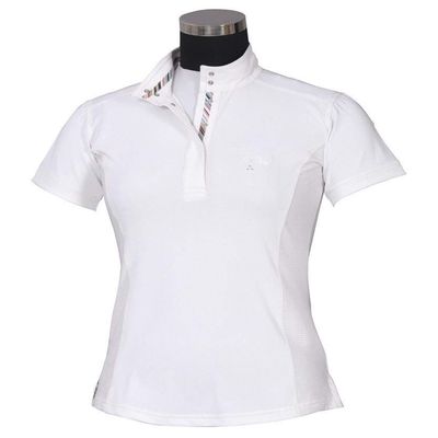 Equine Couture Children's Cara Short Sleeve Show Shirt - White - X-Large