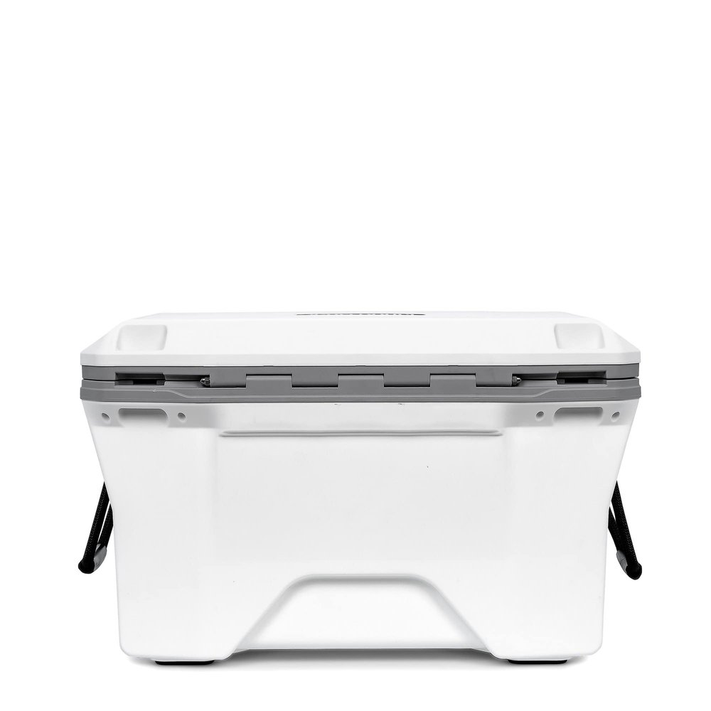 Camco Currituck White and Gray 30 Quart Cooler - Rugged Exterior Made for Camping, Hunting, Fishing and Tailgating - Comes with Cooler Basket (51710), White Exterior - Gray Interior