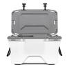 Camco Currituck White and Gray 30 Quart Cooler - Rugged Exterior Made for Camping, Hunting, Fishing and Tailgating - Comes with Cooler Basket (51710), White Exterior - Gray Interior view 2