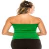 Kurve Plus Size The Excellent Crop Strapless Tube Top, UV Protective Fabric UPF 50+ (Made with Love in The USA) Green-b view 3