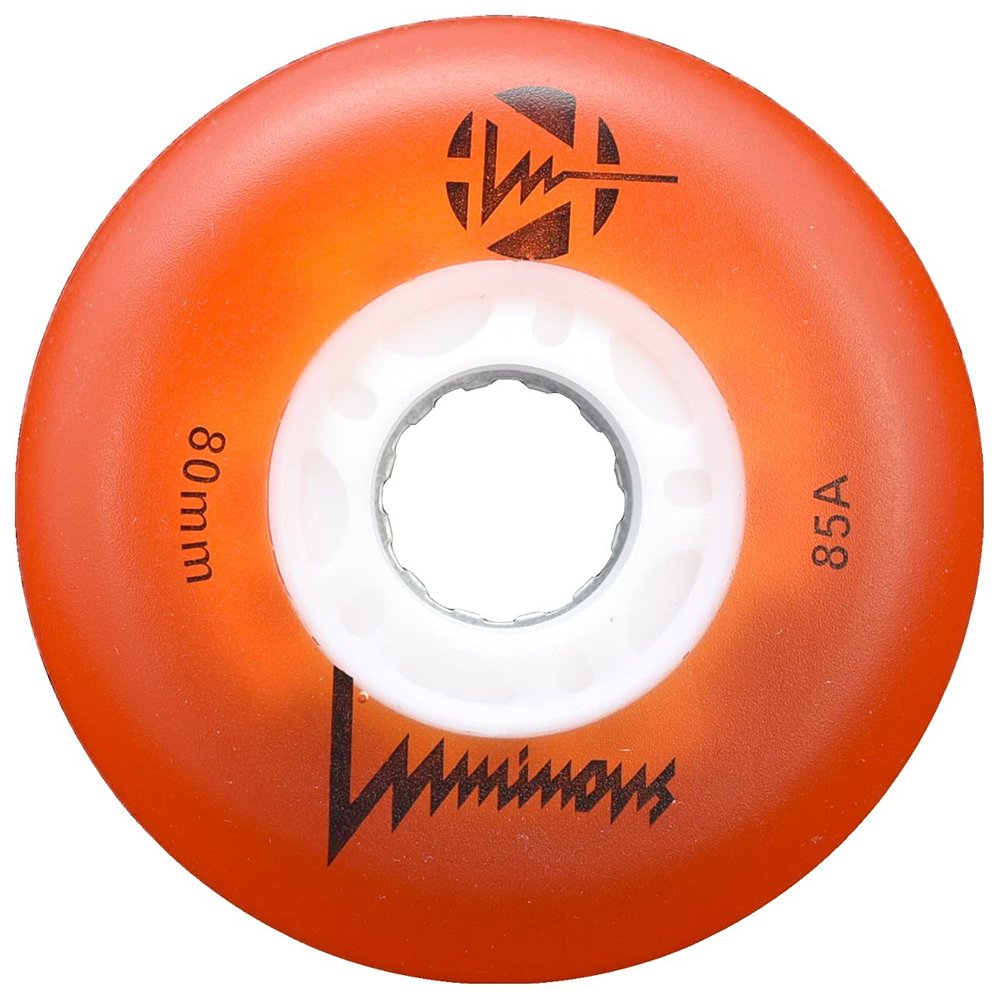 Luminous Inline Wheels Orange 72mm 85A 4pk