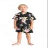 Boy Hawaiian Aloha Shirt in Hibiscus Black Size 14 view 1