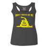 0024. American Don't Tread ON ME Military Combat United State Patriotic Style Women's Tank Top Racerback (Characol, Medium)