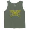 0027. USA Military Eagle American Proud United States of America US Patriotic Style Men's Fitted Tank Top (Olive, Small) view 1