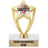 6" Gold Star Attendance Trophies - Perfect Attendance Trophy Awards 50 Pack Prime view 1