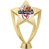 6" Gold Star Attendance Trophies - Perfect Attendance Trophy Awards 50 Pack Prime view 2