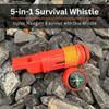 Emergency Zone 5 in 1 Survival Whistle. Compass, Whistle, Water-Resistant Container, Signal Mirror, Ferro Rod. 300 Pack view 2