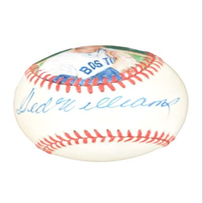 Ted Williams AUTO Signed Hand-Painted Baseball JSA Authentic