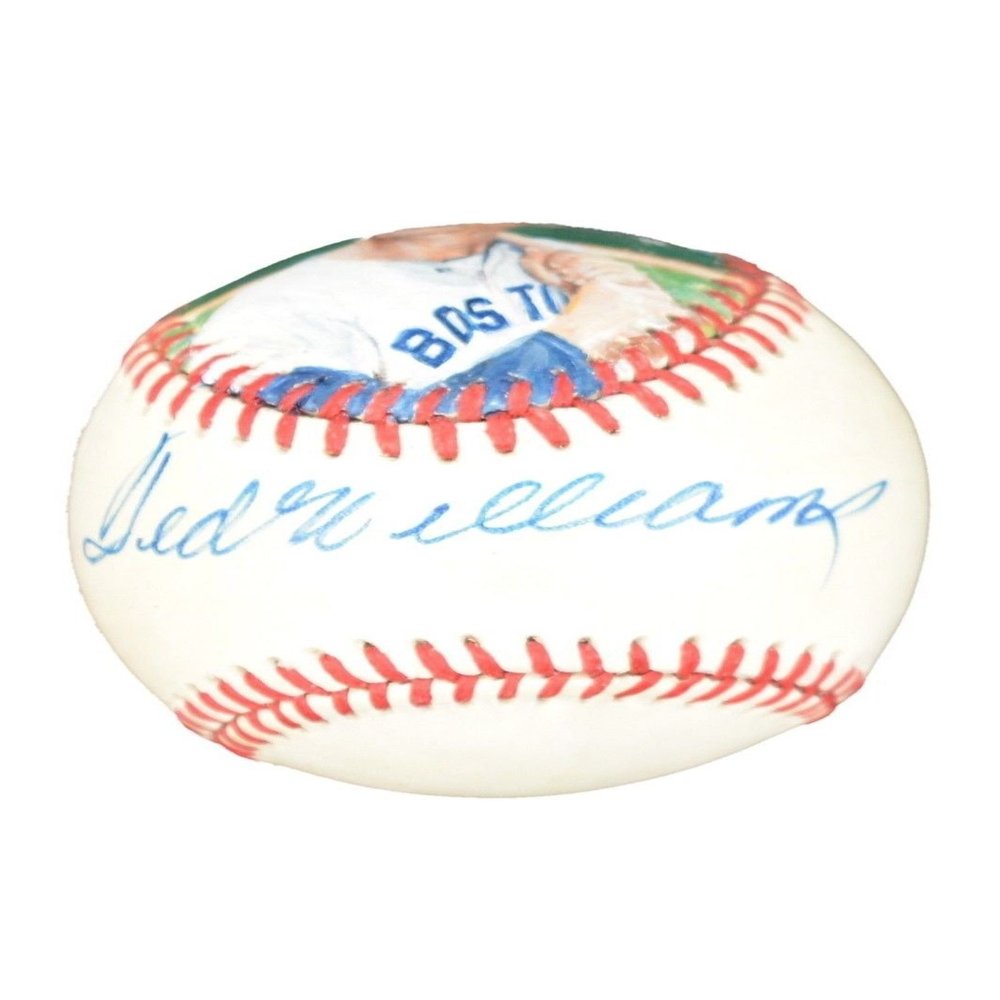 Ted Williams AUTO Signed Hand-Painted Baseball JSA Authentic